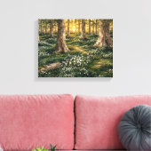 Sonnendurchfluteter Wald-Wildblumenwald Leinwanddruck (Insitu (Wohnzimmer))
