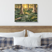 Sonnendurchfluteter Wald-Wildblumenwald Leinwanddruck (Insitu (Schlafzimmer))