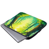 Sonnendurchfluteter Waldweg Laptopschutzhülle (Vorne Knopf)