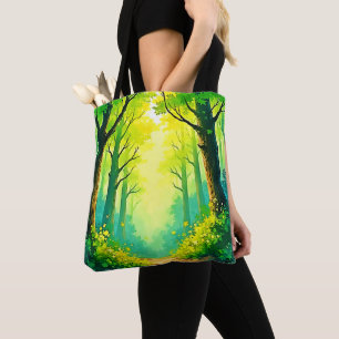 Sonnendurchfluteter Waldweg Tasche