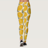 Sonnendurchflutetes Orangen-Scheiben-Muster Leggings (Rückseite)