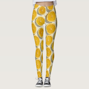 Sonnendurchflutetes Orangen-Scheiben-Muster Leggings