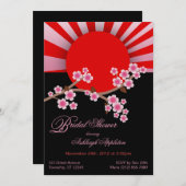 Sonnendusche Aufwärmen Sakura Bridal Einladungen (Vorne/Hinten)
