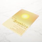 Sonnendusche aus Sonnenschein Folieneinladung (Gedreht)