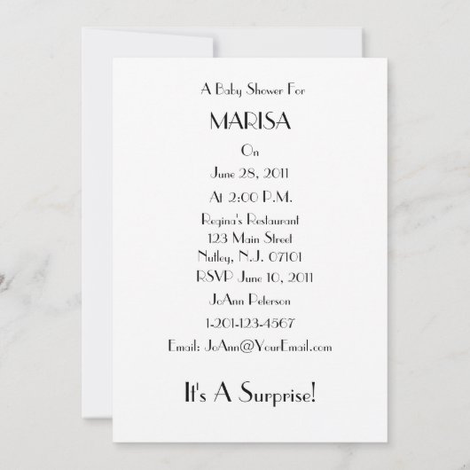 Sonnendusche Einladung (Rückseite)