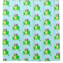 Sonnenduschvorhang mit Party Frog Choose Colors