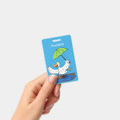 Sonnendute mit Schirm tanzender Cartoon Ausweis (Handheld)