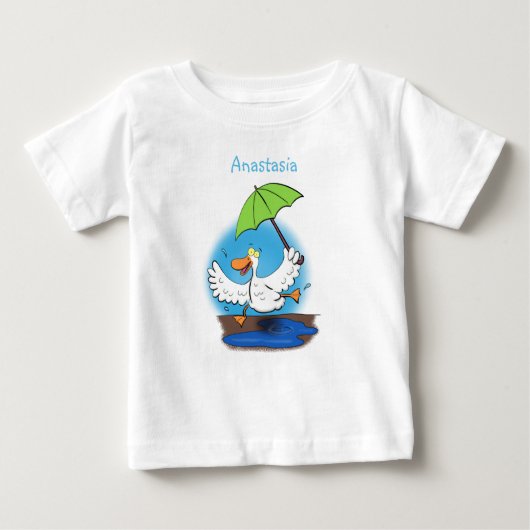 Sonnendute mit Schirm tanzender Cartoon Baby T-shirt (Vorderseite)