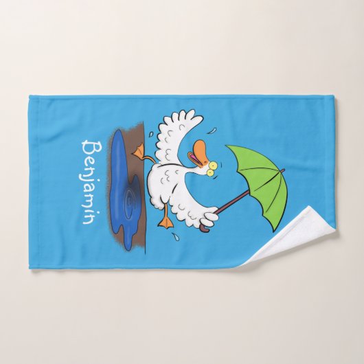 Sonnendute mit Schirm tanzender Cartoon Badhandtuch Set (Handtuch)