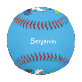 Sonnendute mit Schirm tanzender Cartoon Baseball (Vorderseite)