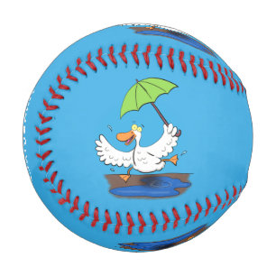 Sonnendute mit Schirm tanzender Cartoon Baseball
