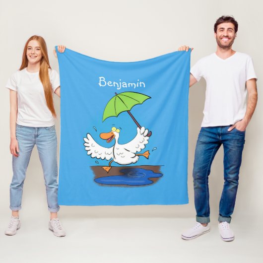 Sonnendute mit Schirm tanzender Cartoon Fleecedecke (Beispiel)