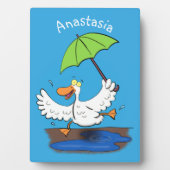 Sonnendute mit Schirm tanzender Cartoon Fotoplatte (Vorderseite)