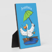 Sonnendute mit Schirm tanzender Cartoon Fotoplatte (Seite)