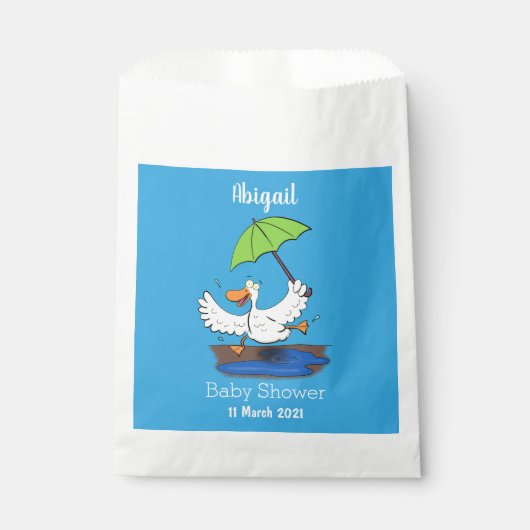 Sonnendute mit Schirm tanzender Cartoon Geschenktütchen (Vorderseite)