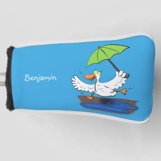 Sonnendute mit Schirm tanzender Cartoon Golf Headcover (Vorderseite)