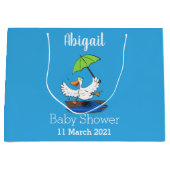 Sonnendute mit Schirm tanzender Cartoon Große Geschenktüte (Vorderseite)