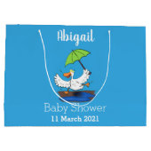 Sonnendute mit Schirm tanzender Cartoon Große Geschenktüte (Rückseite)