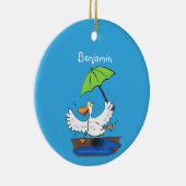 Sonnendute mit Schirm tanzender Cartoon Keramik Ornament (Rechts)