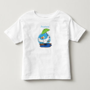 Sonnendute mit Schirm tanzender Cartoon Kleinkind T-shirt