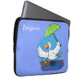 Sonnendute mit Schirm tanzender Cartoon Laptopschutzhülle (Vorne Rechts)