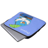 Sonnendute mit Schirm tanzender Cartoon Laptopschutzhülle (Vorne Knopf)