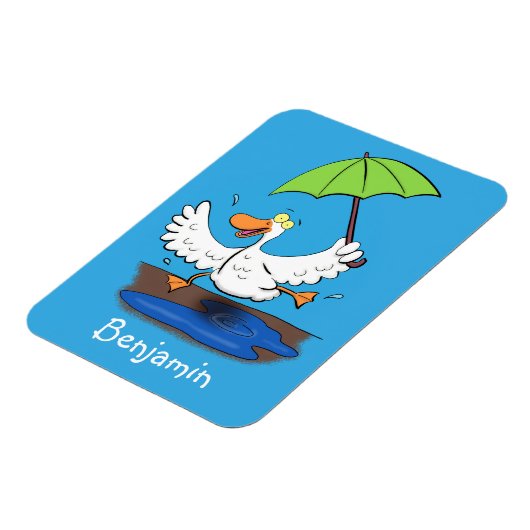 Sonnendute mit Schirm tanzender Cartoon Magnet (Linke Seite)