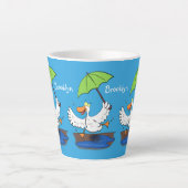Sonnendute mit Schirm tanzender Cartoon Milchtasse (Vorderseite)