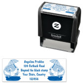 Sonnendute mit Schirm tanzender Cartoon Permastempel (Beispiel)