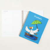 Sonnendute mit Schirm tanzender Cartoon Planer (Anzeige)