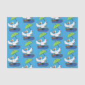 Sonnendute mit Schirm tanzender Cartoon Seidenpapier (Vorderseite)