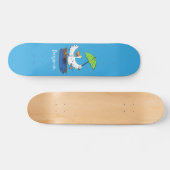 Sonnendute mit Schirm tanzender Cartoon Skateboard (Horizontal)