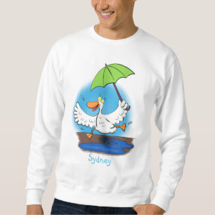 Sonnendute mit Schirm tanzender Cartoon Sweatshirt