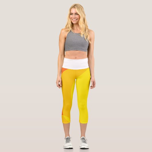 Sonnenenergie: Belebende Strahlung Capri Leggings (Vorderseite)