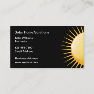 Sonnenenergie Bold Sun Design Visitenkarte