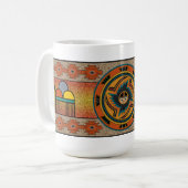 Sonneneruption Kaffeetasse (Vorderseite Links)