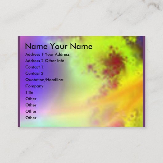 Sonneneruption… Visitenkarte (Vorderseite)