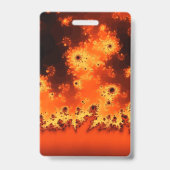 Sonneneruptions-Fraktal-Namen-Abzeichen Ausweis (Back)