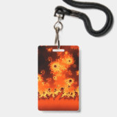 Sonneneruptions-Fraktal-Namen-Abzeichen Ausweis (Back with Lanyard)