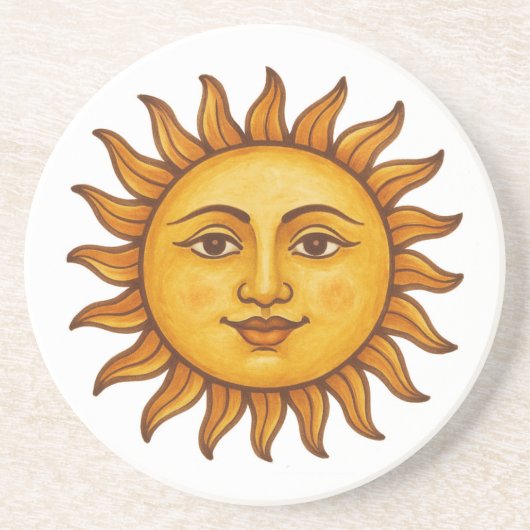 Sonnenface Getränkeuntersetzer (Vorne)