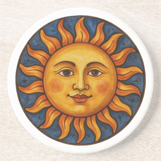 Sonnenface Getränkeuntersetzer (Vorne)