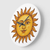 Sonnenface Große Wanduhr (Winkel)