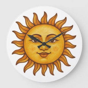 Sonnenface Große Wanduhr