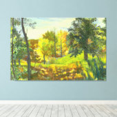 Sonnenfallmalerei Wasserfarbe auf Seide Leinwanddruck (Insitu (Holzboden))