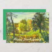 Sonnenfallmalerei Wasserfarbe auf Seide Mitteilungskarte (Vorne/Hinten)