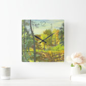 Sonnenfallmalerei Wasserfarbe Quadratische Wanduhr (Zuhause)