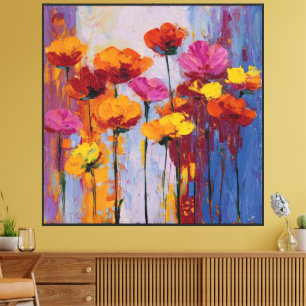 Sonnenfeuer-Garten Abstracte Blüte Leinwand