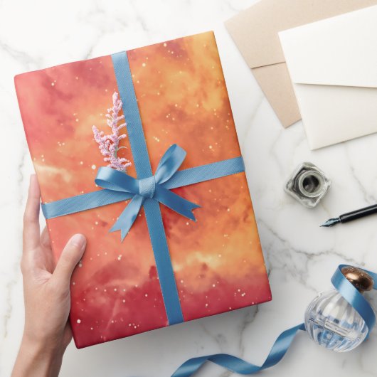 Sonnenfeuer quer durch den Kosmos Geschenkpapier (Schenken)