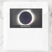 Sonnenfinsternis 2017 insgesamt rechteckiger aufkleber (Tasche)