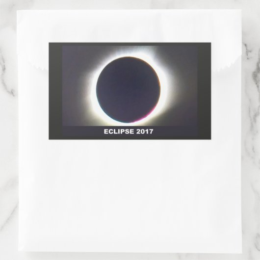 Sonnenfinsternis 2017 insgesamt rechteckiger aufkleber (Tasche)